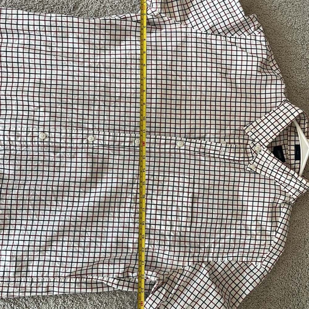 Men’s JCrew Long Sleeve Button Down Slim Fit grey and red patterned - Picture 2 of 5